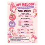 Ceres Studio Okul Etiketi Kalem Defter isimli Etiket Isim Yazılabilen My Melody Temalı - 258 Adet Özel Yeni Tasar