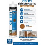 Ceresit Cs 111 Altın Meşe Silikon Mastik Altın Meşe Boyanabilir Elastik Solmaz 440 gr (1ADET)