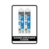 Ceresit CS 111 Silikonize Akrilik Mastik 2 x 240 ML Beyaz