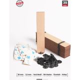 Cereus Ahşap Mum Fitili 18mm x 100mm x 1.2mm - 25 Adet | Yüksek Koku Performansı, Şömine Etkisi, Kişiye Özel Markalama