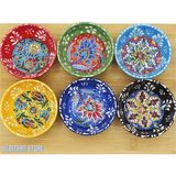 Çerezlik Seramik Çini Çerezlik Kase Armada Çini Çerezlik Seti 6 Adet - 10 x 10 cm