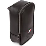 Cerff Leather Clup Erkek Su Geçirmez Traş Çantası Günlük Kozmetik El Çantası (14X24CM) - 00-Siyah - 14 x 24 cm