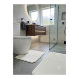 ÇERKEZ HALI Bohem 2'li Kaymaz Taban Peluş Banyo Paspası 40x50 50x100 BHMBEYAZ