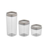 Ceronni Bonny Erzak Saklama Kabı 3lü Set 1,8lt - 1lt - 600ML Bej