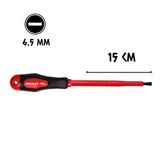 Cerpa-Norm Cer-pa Norm Prosoft İzoleli Tornavida Mıknatıslı Düz Uçlu 6.5 - 15 Cm. Kırmızı
