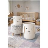 CERTIVA Kids Sevimli 3 Boyutlu Minimal Kuzu Figürlü Oyuncak Saklama ve Kirli Sepeti 40x50 cm