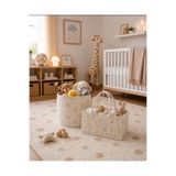 CERTIVA Sevimli Kuzu Desenli Keçe Çok Bölmeli Bebek Organizer Çanta ve Çok Amaçlı Oyuncak Sepeti 2 li Set