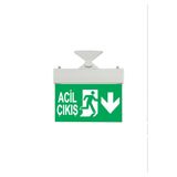 CESA TEKNOLOJİ CESA ACİL ÇIKIŞ AŞAĞI YÖN EXİT 3 SAAT LED ACİL AYDINLATMA VE YÖNLENDİRME ARMATÜRÜ AŞAĞI OK ÇİFT YÜZ