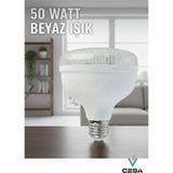 Cesaa Elektrik Horoz Elektrik 50WATT Crystal Beyaz Işık 50W Kristal LED Ampul - bir adet