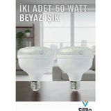 Cesaa Elektrik Horoz Elektrik 50WATT Crystal Beyaz Işık 50W Kristal LED Ampul - iki adet