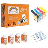 Cescesor Brother LC37, LC57 Muadil Kartuş Dolum Seti - 4 Renk - Renkli