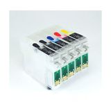 Cescesor Epson T0711HX2-T1004 Muadil Kolay Dolan Kartuş - 5 Renk - Renkli
