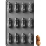 Cesil Silikon Pasta ve Kek Kalıbı - 12 Gözlü Yer Fıstığı 3d