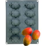 Cesil Silikon Pasta ve Kek Kalıbı - 3D Mango P10LU 39 x 58 x 89 Mmp - Gri