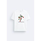 cesita Italia 90 Logo Dünya Kupası Futbol İtalya 1990 Pamuklu Beyaz Tişört T-shirt