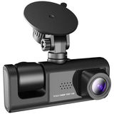 Çeşithane 3 Kanallı Full Hd Araç Içi Kayıt Cihazı - Üç Lensli Ön, Iç ve Arka Kamera, 24 Saat Park Monitörü ve Gece Görüşlü Profesyonel Araç Dvr - Siyah