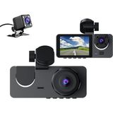 Çeşithane 3 Lensli Wi-Fi Akıllı Araç Kamerası - 2 İnç Ekranlı, Uygulama Kontrollü Üçlü Dash Cam, Ön, İç Ve Arka Eşzamanlı Full Hd Yol Kayıt Cihazı