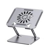 Çeşithane Çift Kollu Laptop Standı USB Fanlı, Katlanabilir Soğutucu Dizüstü Bilgisayar Yükseltici, 10-17 İnç Ergonomik Stand