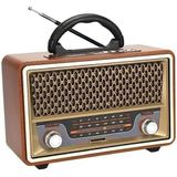 Çeşithane CV-1570BT Retro Bluetooth Radyo FM AM SW 3 Bant Kumandalı Taşınabilir Hoparlör USB TF Kart Destekli Nostaljik Antika Tasarım Müzik Kutusu