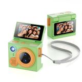 Çeşithane G13Pro Mini Retro Kamera HD, Çift Lensli Döndürülebilir Selfie Ekranlı, Taşınabilir Başparmak Vlog Kamerası (Yeşil)
