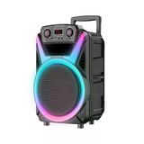 Çeşithane Gd-1202 12 İnç Profesyonel Bluetooth Hoparlör - Mikrofonlu, Rgb Işıklı, Taşınabilir Tekerlekli Ve Usb/Tf Kart Destekli Dev Parti Sistemi