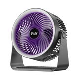 Çeşithane LED Işıklı Masaüstü Vantilatör – Air Circulator USB Fan, Şarjlı Güçlü Hava Dolaştırıcı, 3 Kademeli Hız, Sessiz Masa Fanı (Ev & Ofis)