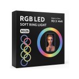Çeşithane MJ26 10 İnç RGB Ring Light – Tripodlu LED Çekim Işığı, TikTok YouTube Yayın Lambası, Selfie & Makyaj Işığı, USB Kontrollü Halka Işık