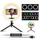Çeşithane MJ30 12 İnç RGB Ring Light – Tripodlu LED Çekim Işığı, TikTok YouTube Yayın Lambası, Selfie & Makyaj Işığı, USB Kontrollü Halka Işık