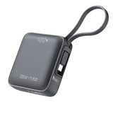 Çeşithane XKIN 35W Süper Hızlı Powerbank 10000mAh – Dahili Kablolu Taşınabilir Şarj Aleti, USB-C PD Hızlı Şarj, Dijital Göstergeli Kompakt Power Bank