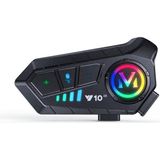 Çeşithane Y10 2x Motosiklet Kask Kulaklığı – 300M Interkom, Su Geçirmez Bluetooth Kulaklık, Aı Sesli Asistan Destekli, Çiftli Interkom Seti - Siyah