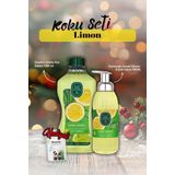 Çeşme Limonu Köpük Sabun 500 ml, Sıvı Sabun 1500 ml ve Rosie Hediye