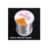 CessNova 100 Metre Silikonlu Esnek Lastik Misina - 0.8mm Kalınlığında Şeffaf Lastik Misine