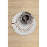 Cesta Amerikan Servis El Yapımı Pamuklu Krem Jüt Örme Dekoratif Supla 37x37cm 9682 37 x 37 Bej