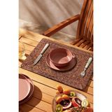 Cesta El Yapımı Örgü Kiremit Dikdörtgen Amerikan Servis 32X45 4031 - 32 x 45 cm