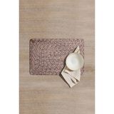 Cesta El Yapımı Örgü Mor Dikdörtgen Amerikan Servis 32x45 4024 - 32 x 45 cm