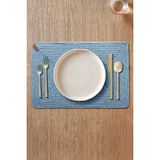 Cesta El Yapımı Örgü Turkuaz Dikdörtgen Amerikan Servis 32x45 4003 - 32 x 45 cm