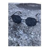 Cestello Sekizgen Retro Tarz Siyah Çerçeve Güneş Gözlüğü