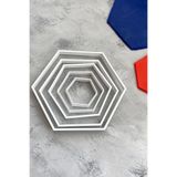 CESTOPİENO 5'li Altıgen Hamur Şekillendirici, Beyaz, 4-12 cm