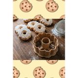 CESTOPİENO 6x6cm Ortası Delik Çiçek Kalıp Hamur Şekillendirici Seti /Kurabiye/Seramik/Polimer Karışık Renk