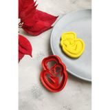 CESTOPİENO Anne Bebek Kurabiye Kalıbı, Kırmızı, 6x8 cm