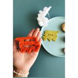 CESTOPİENO Asya Kıtası Kurabiye Kalıbı, 6x9 cm, Turuncu, Biyoplastik