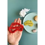 CESTOPİENO Avustralya Kıtası Kurabiye Kalıbı, Plastik, Kırmızı