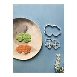 CESTOPİENO Beyaz Mikser Kamyonu Iş Makinası Hamur Şekillendirici / Kurabiye Kalıbı / 7x10 Cm