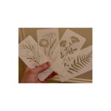 CESTOPİENO Duvar Dolgusu Çiçek Şablonu Seti Stencils 8x15 cm - Gıda ile temasa uygun biyoplastik
