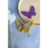 CESTOPİENO Kelebek Kurabiye Kalıbı, 8x7 cm, Sarı