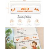 Cestopieno Kişiye Özel Isimli Okuma Yardımcısı – Ilkokul Çocukları Için Satır Takip Aparatı 5,5 x 16 cm - Turuncu