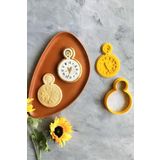 Cestopieno Sarı Köstekli Saat Hamur Şekillendirici / Kurabiye, Seramik, Polimer Kil (Alice Harikalar Diyarı)