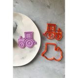 CESTOPİENO Tarım Traktörü Hamur Şekillendirici, Plastik, Turuncu ve Pembe