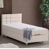 Cesur 100x200 cm Beyaz Almada Baza Başlık ve Letto Yatak Seti