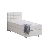Cesur 120x200 cm Beyaz Almada Baza ve Başlık Seti